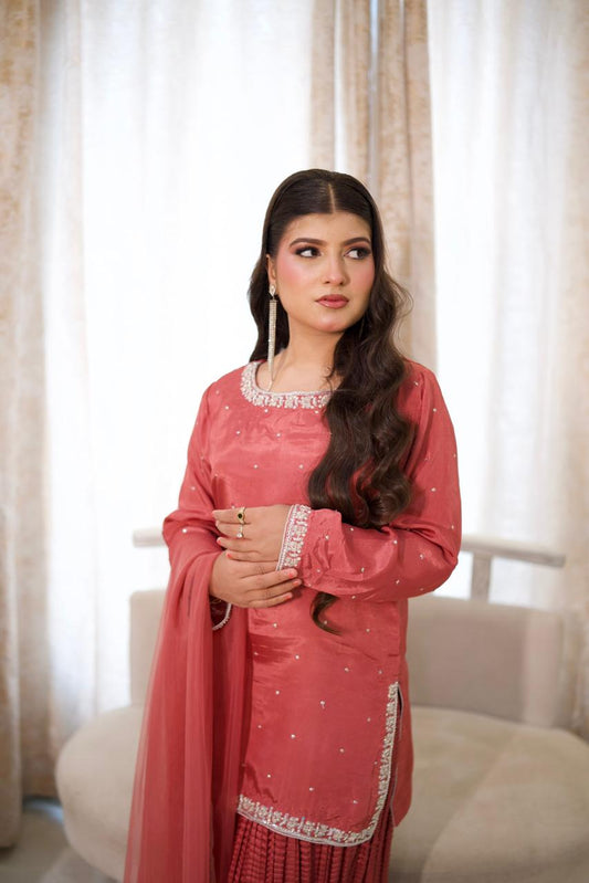"Luxe in Tosyl Silk & Silver Shimmer"