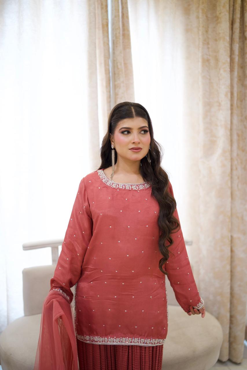 "Luxe in Tosyl Silk & Silver Shimmer"